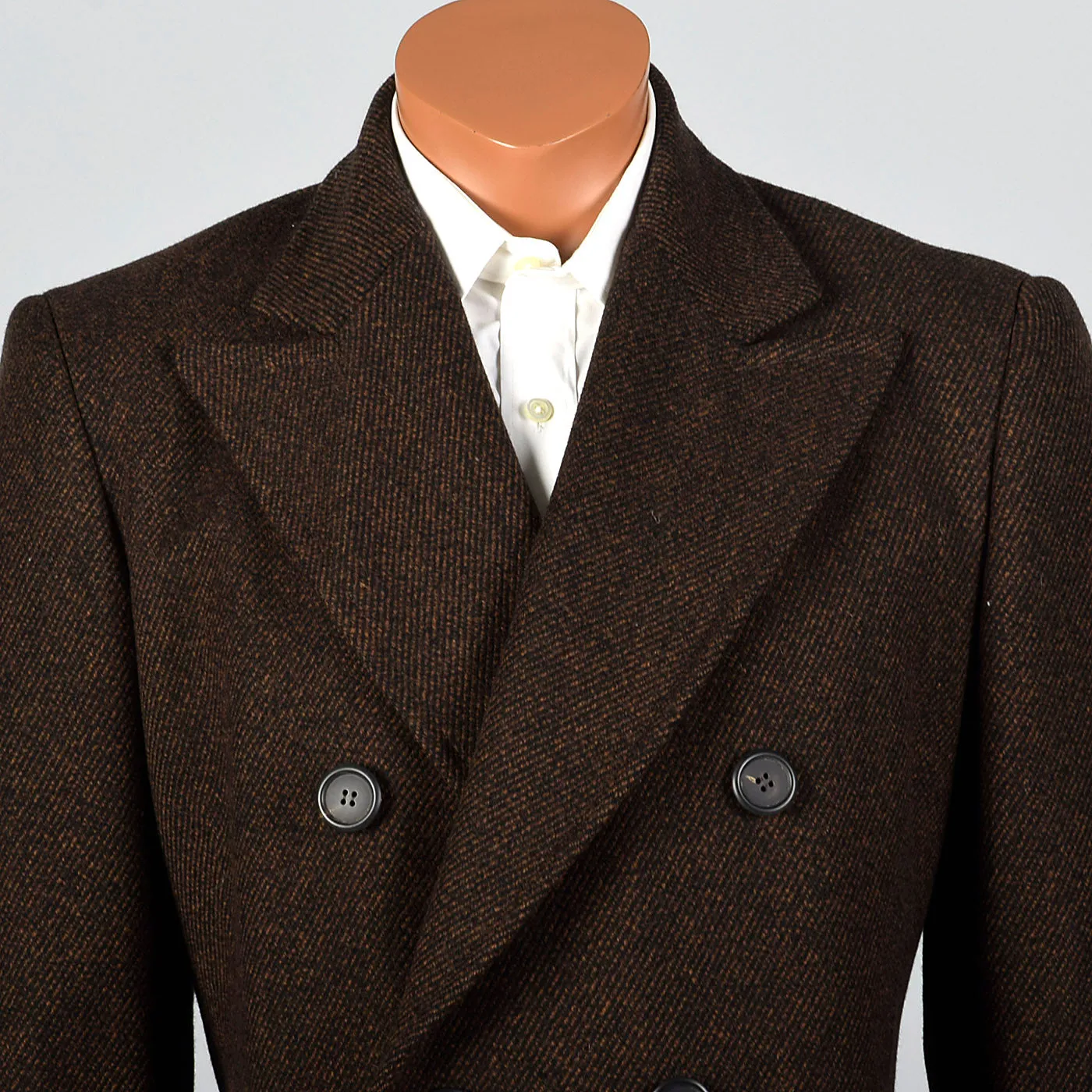 1970s Brown Double Breasted Coat