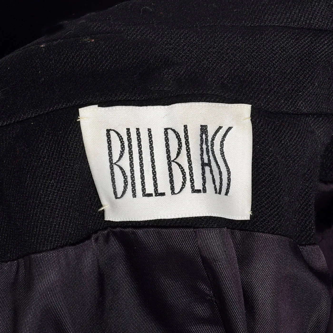 1980s Bill Blass Long Black Overcoat with Convertible Pockets