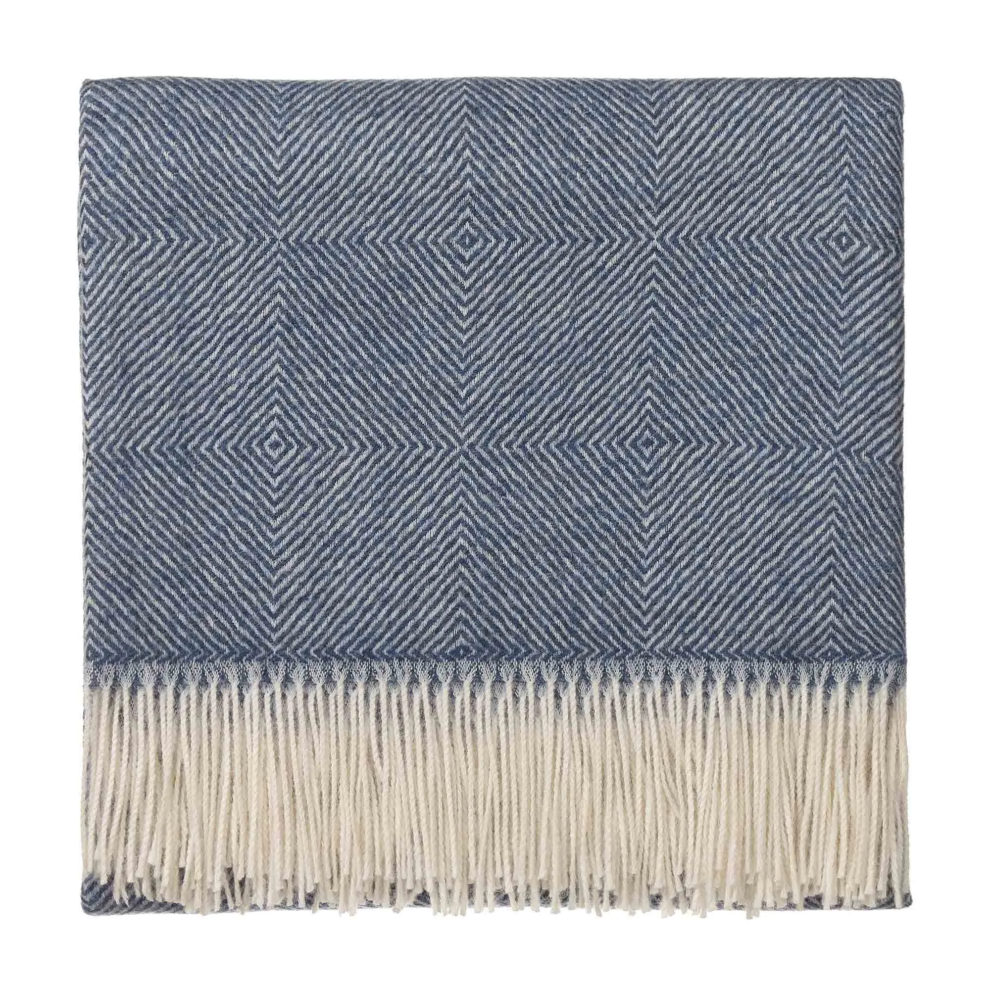 Alanga Alpaca Blanket [Denim blue/Off-white]