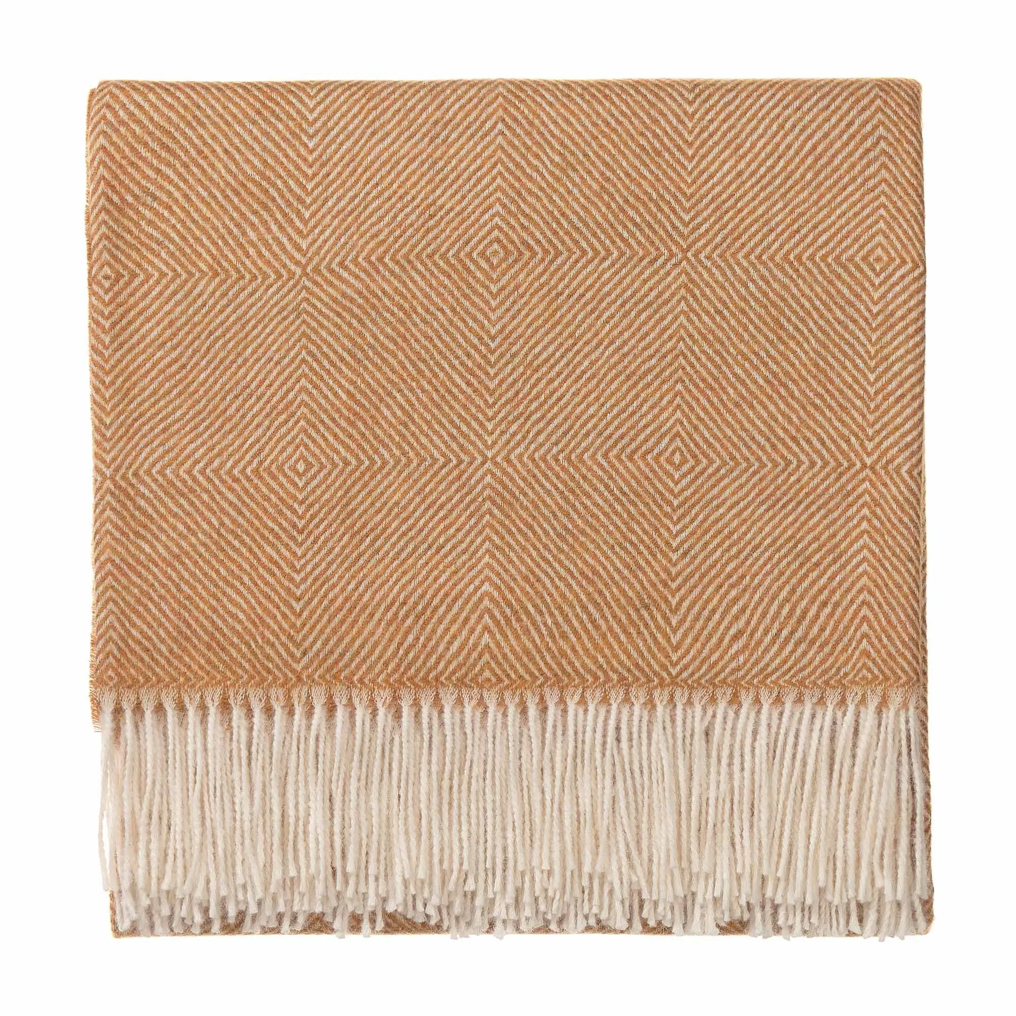 Alanga Alpaca Blanket [Mustard/Off-white]