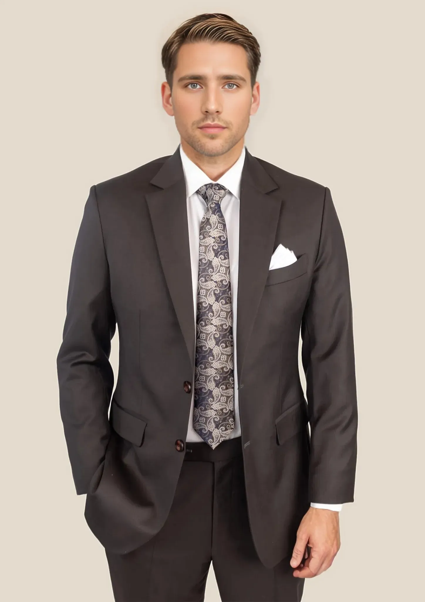 Astor Sable Brown Twill Suit