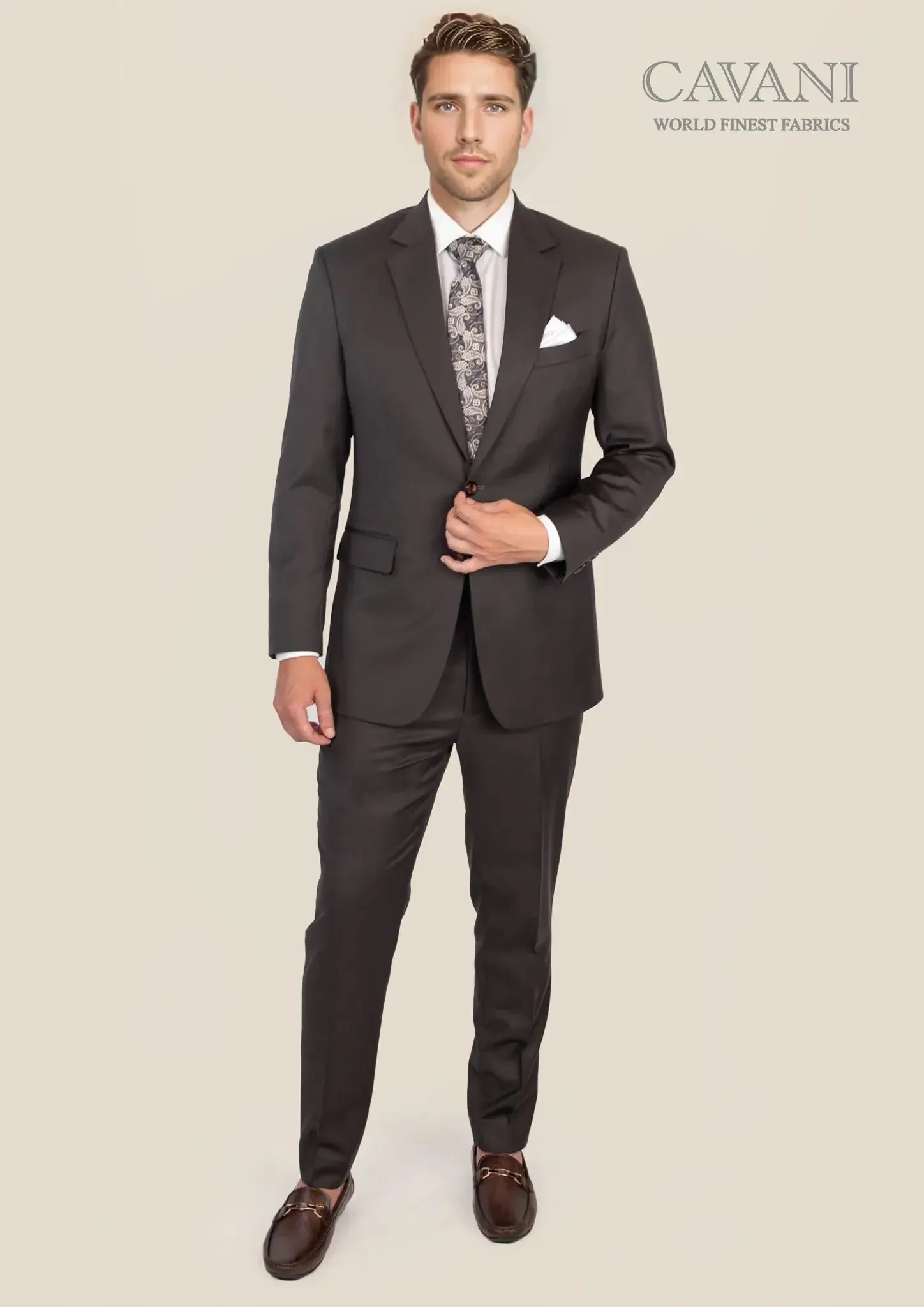 Astor Sable Brown Twill Suit