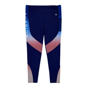 Aubrion 'Broadway' Ombre Full Seat Riding Tights in Navy w/Pink Ombre - Women's XXL