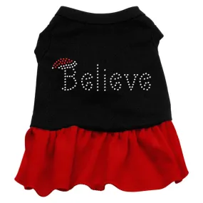 Believe Rhinestone Dress Black with Red XL (16)