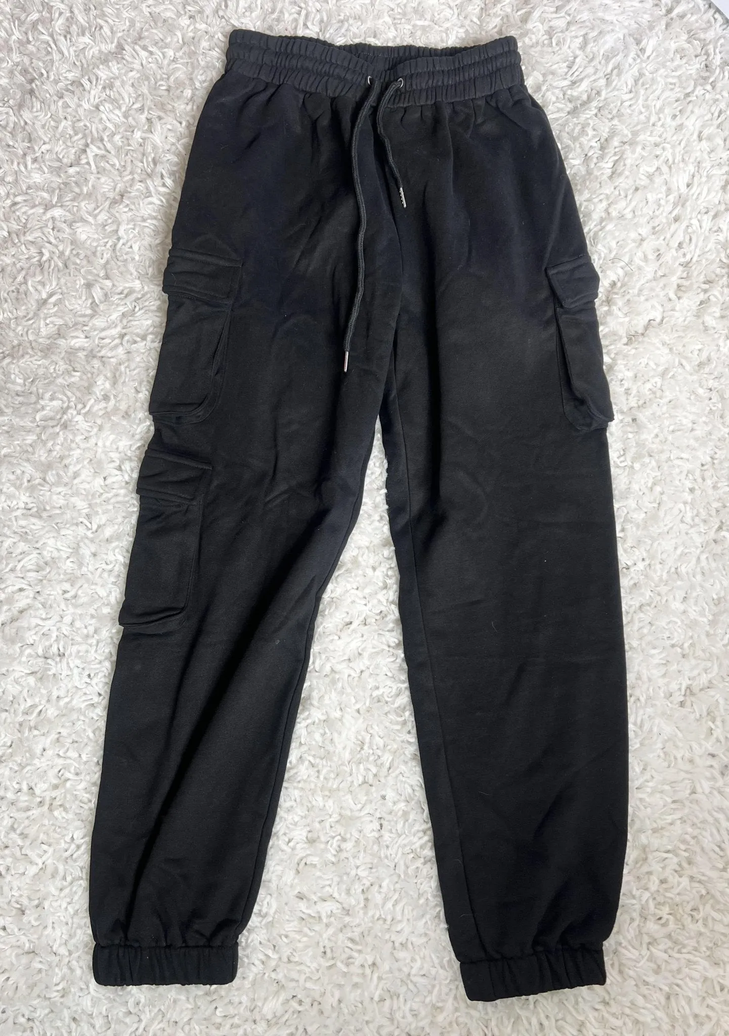 Black Drawstring Jogger Cargo Pant