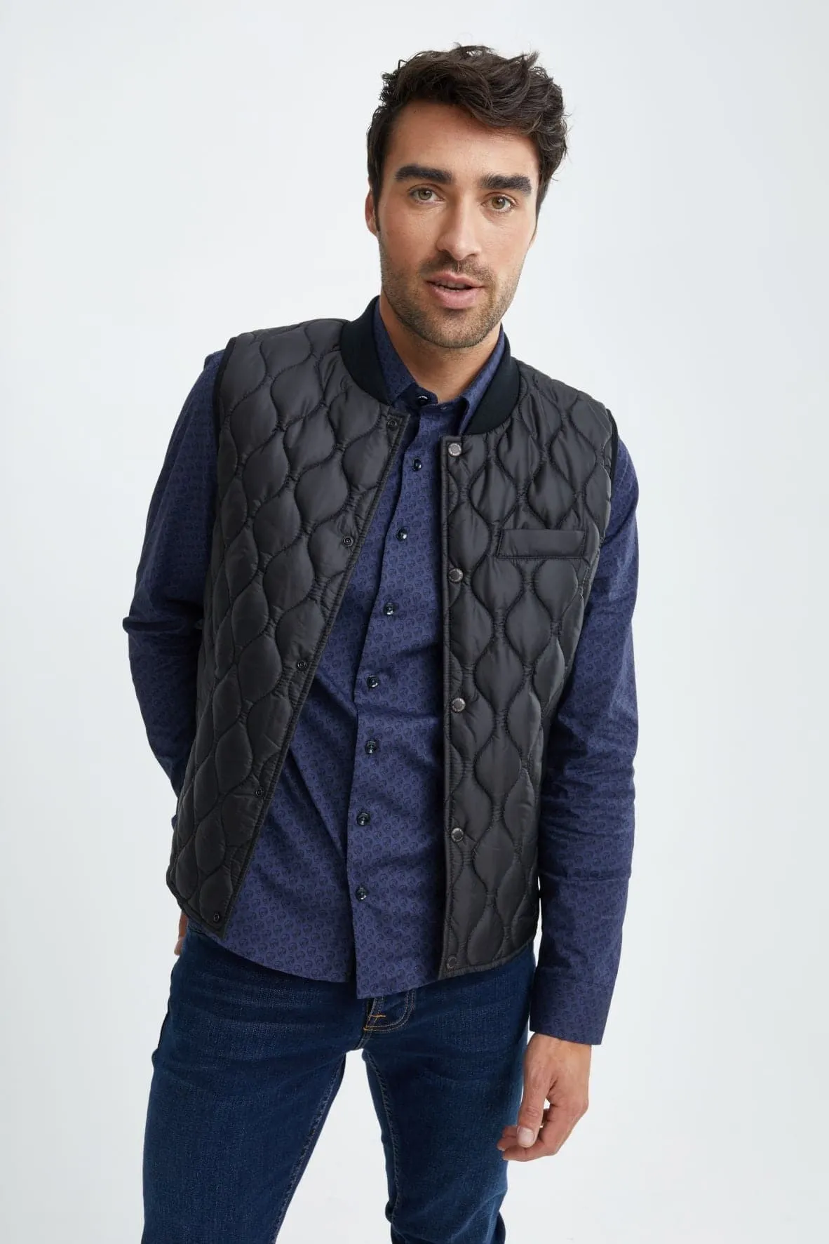 Black Quilted Puffer Vest