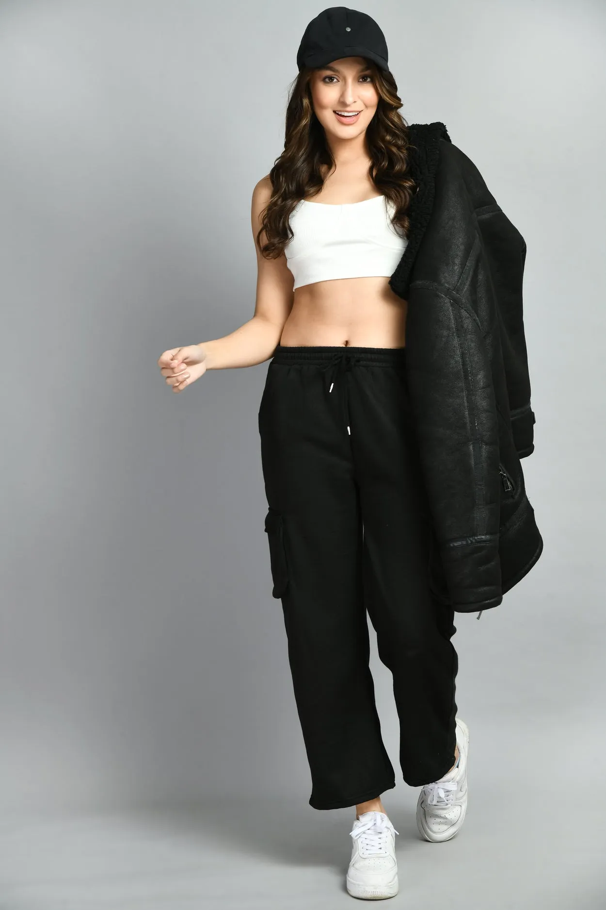 Black Wide Leg Joggers