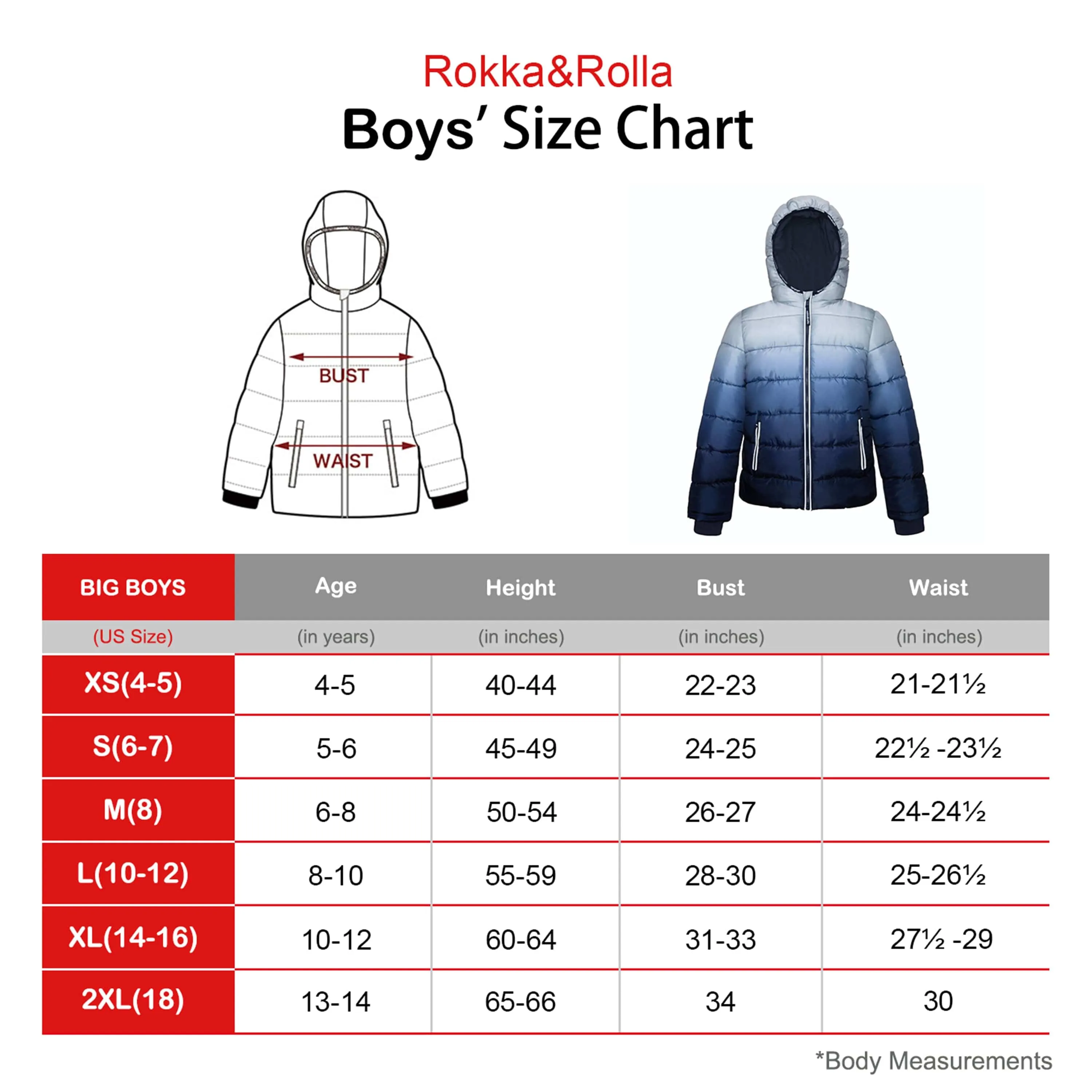 Boys' Heavyweight Puffer Jacket Bubble Coat