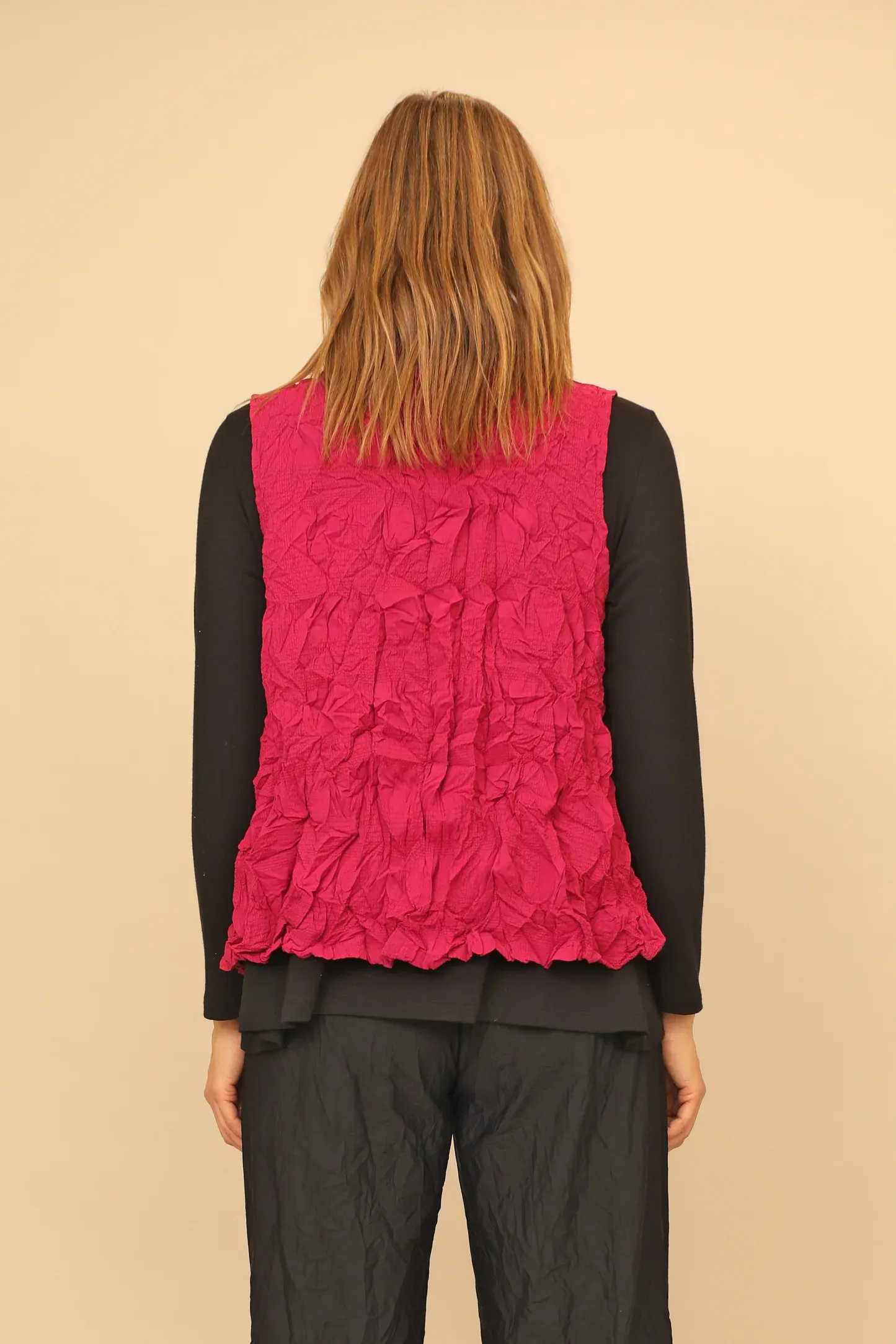 Cerise Pink European Crush Sleeveless Topper