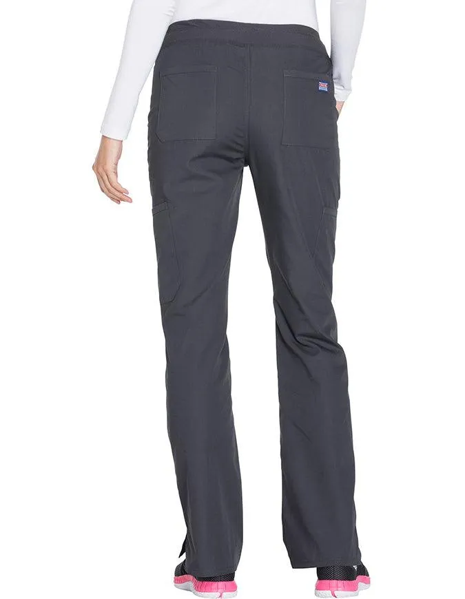 Cherokee Workwear Women's Mid Rise Straight Leg Pull-on Cargo Pant