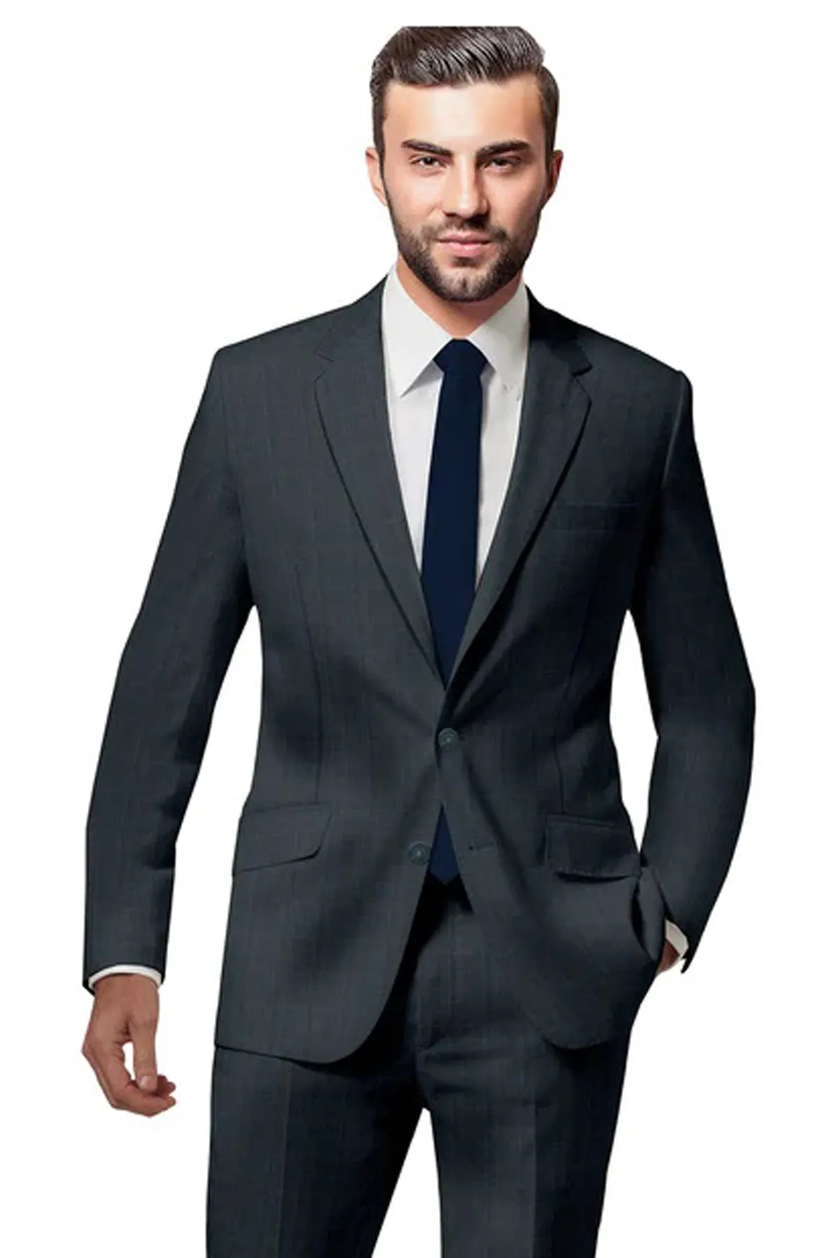 Dark Grey Prince of Wales Check Suit - A Timeless Classic