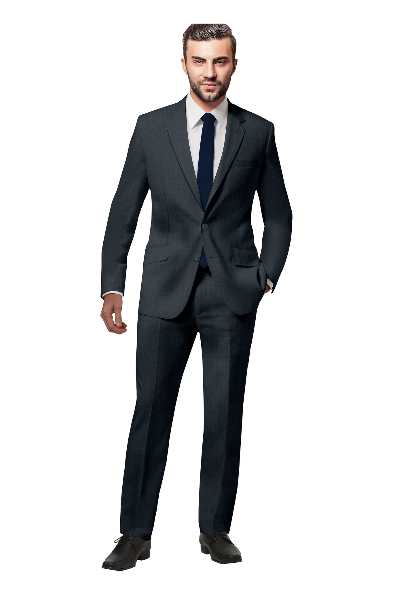 Dark Grey Prince of Wales Check Suit - A Timeless Classic