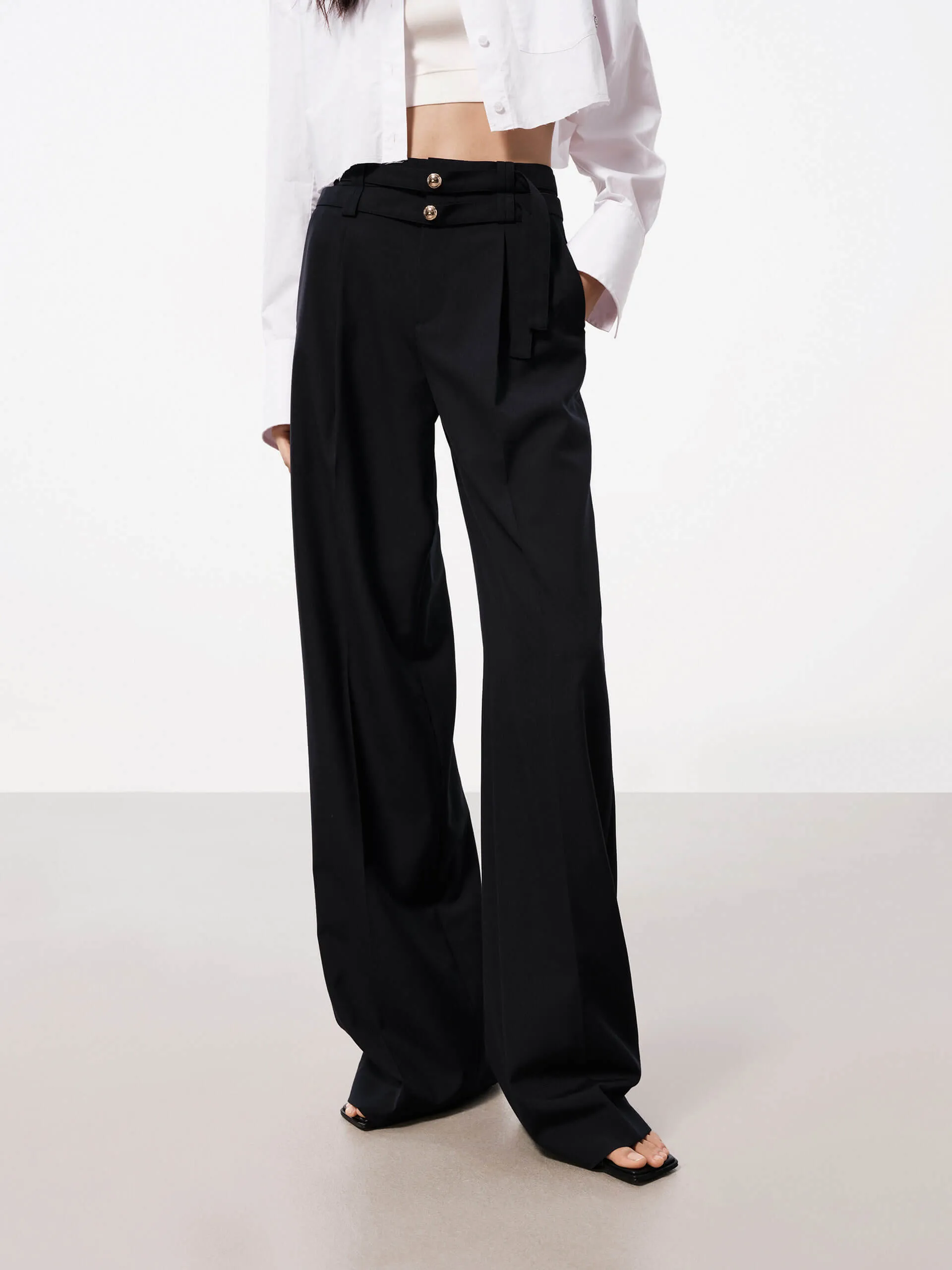 Deconstruct Waist Belt Pants