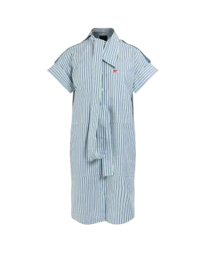 Deconstructed Stripe Shirt Dress