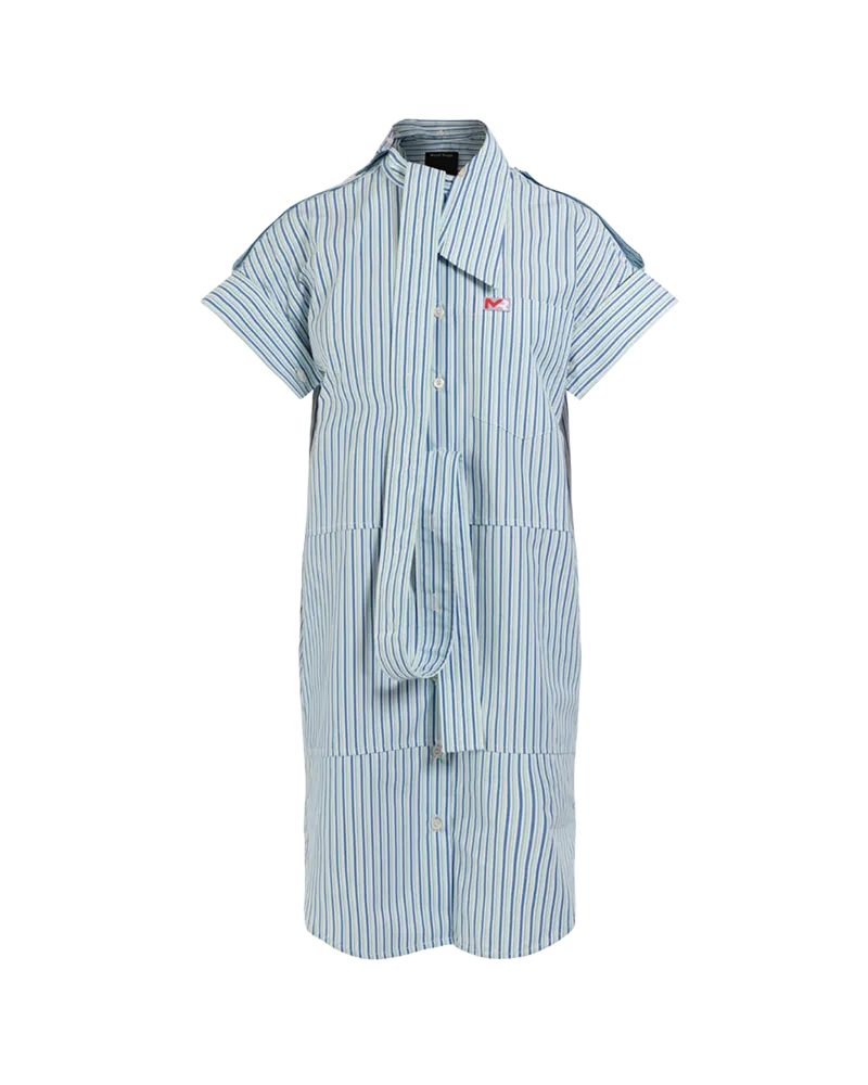 Deconstructed Stripe Shirt Dress