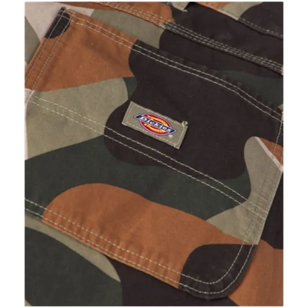 Dickies Regular Fit Double Knee Duck Camo Canvas Cargo Pants Imperial Green