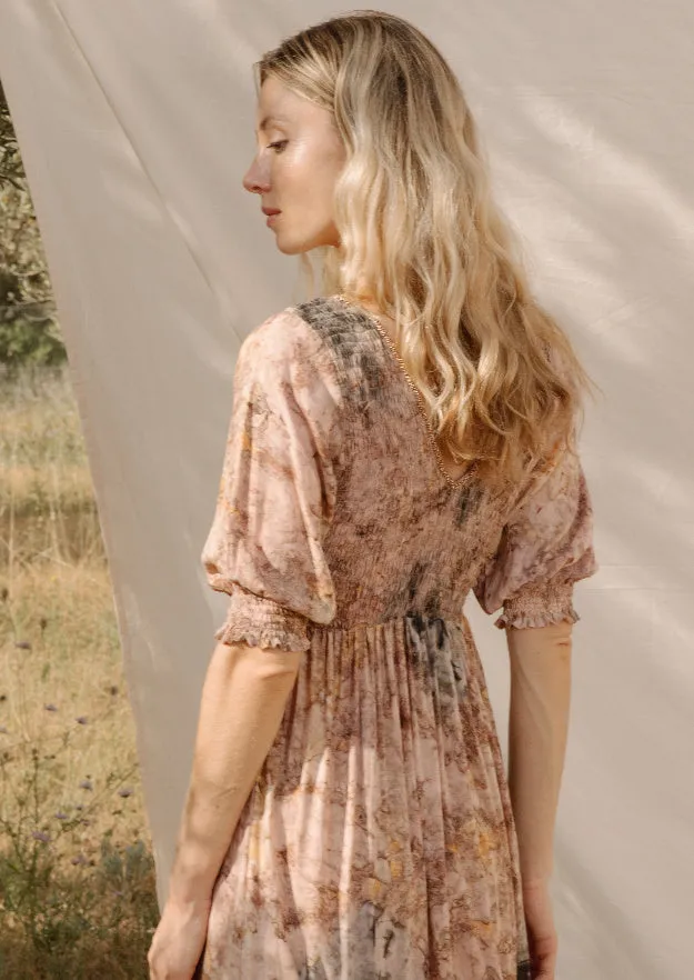 Dulce Long Dress // Shibori Tie Dye