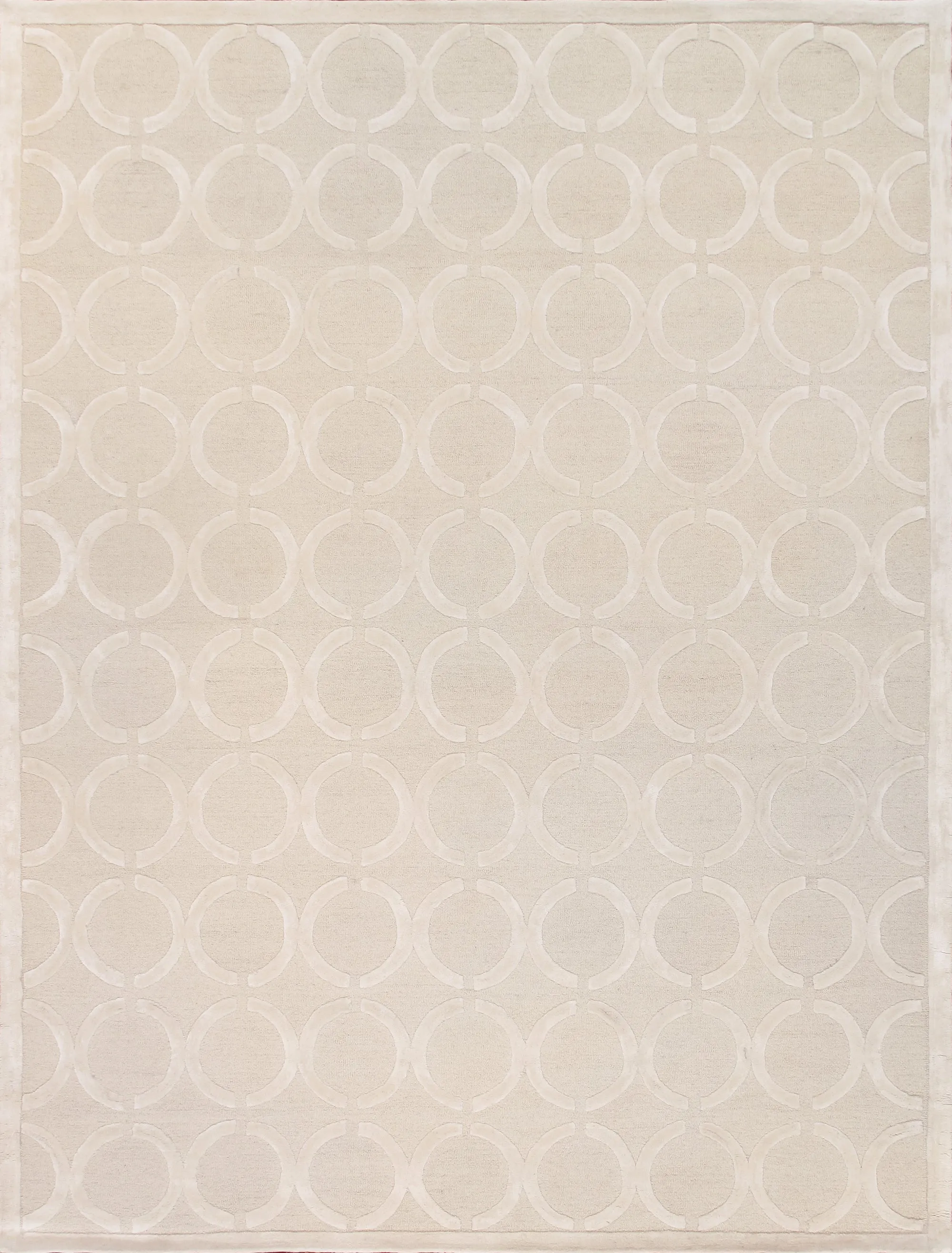 Edgy Collection Hand-Tufted Silk & Wool Area Rug- 4' 0" X 6' 0"