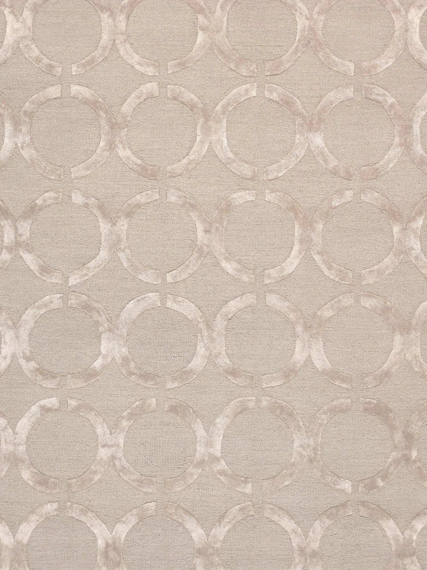 Edgy Collection Hand-Tufted Silk & Wool Beige Area Rug- 5' 0" X  8' 0"