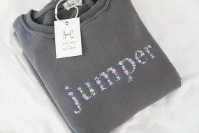 Ellany Grey "JUMPER" Sweatshirt - Blue Ombre