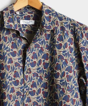 Emanuele Maffeis   Todd Snyder Camo Leaf Print Shirt in Olive