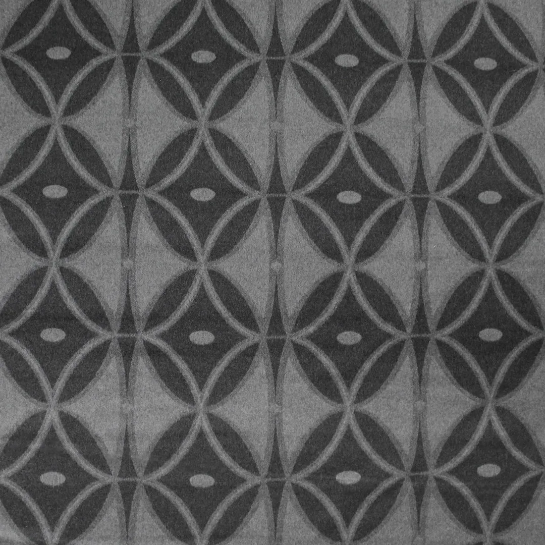 Etr0 all-wool geometric double cloth - charcoal gray