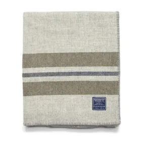 Factory Second Cabin Wool Blanket - Smoke/Olive