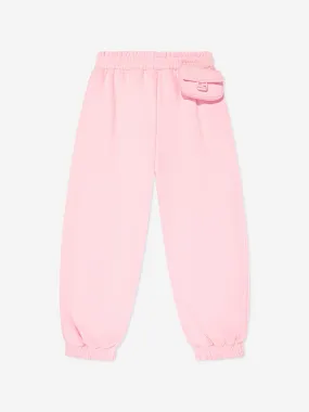 Fendi Girls Logo Joggers in Pink