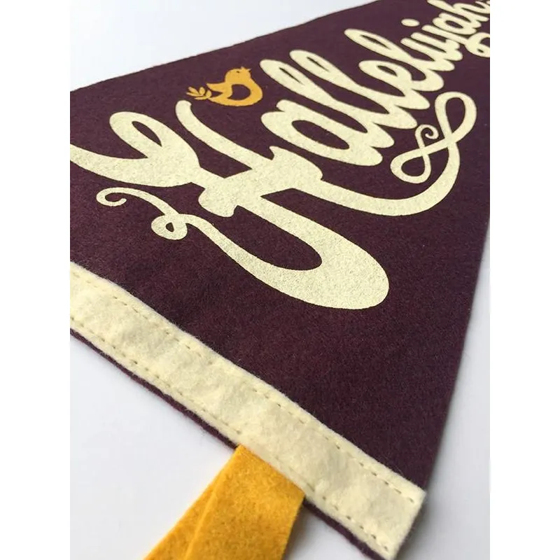 Hallelujah - Printed Wool Pennant