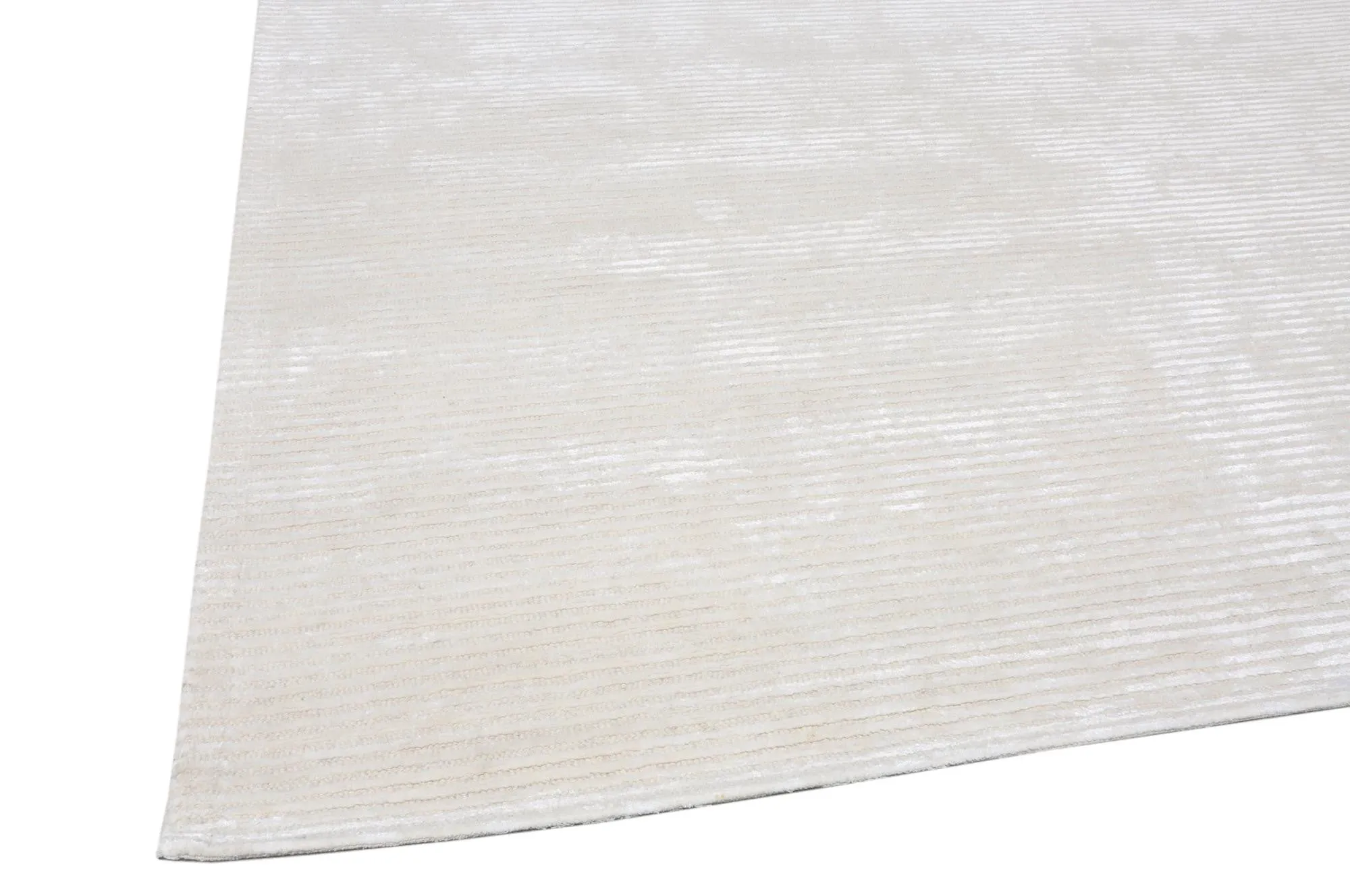 Hand-Tufted Viscose Silk Beige Area Rug