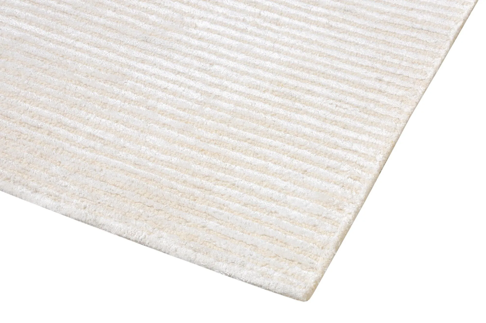 Hand-Tufted Viscose Silk Beige Area Rug