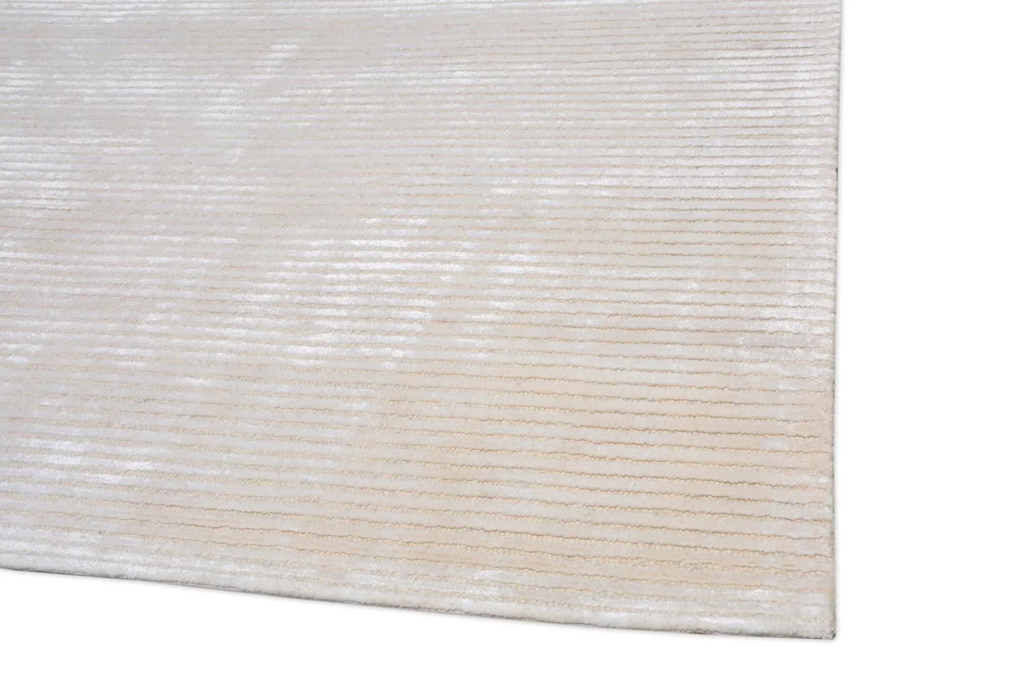 Hand-Tufted Viscose Silk Beige Area Rug