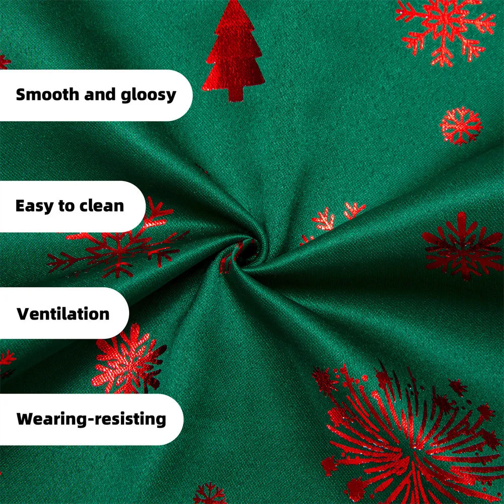 Hi-Tie Green Red Christmas Elements Vest Necktie Bowtie Set