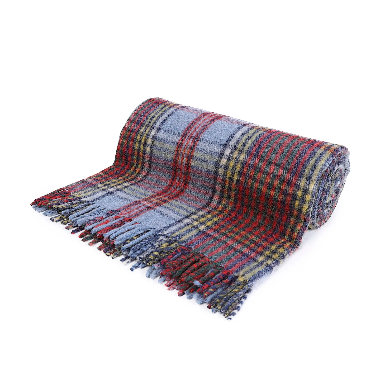 Highland Wool Blend Tartan Blanket / Throw Extra Warm Anderson