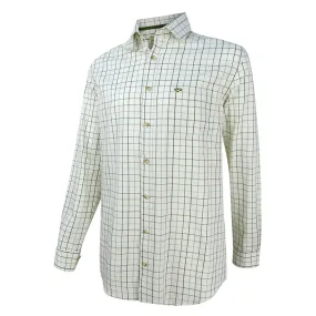 Hoggs Of Fife Mens Balmoral Luxury Tattersall Shirt - Green/Brown