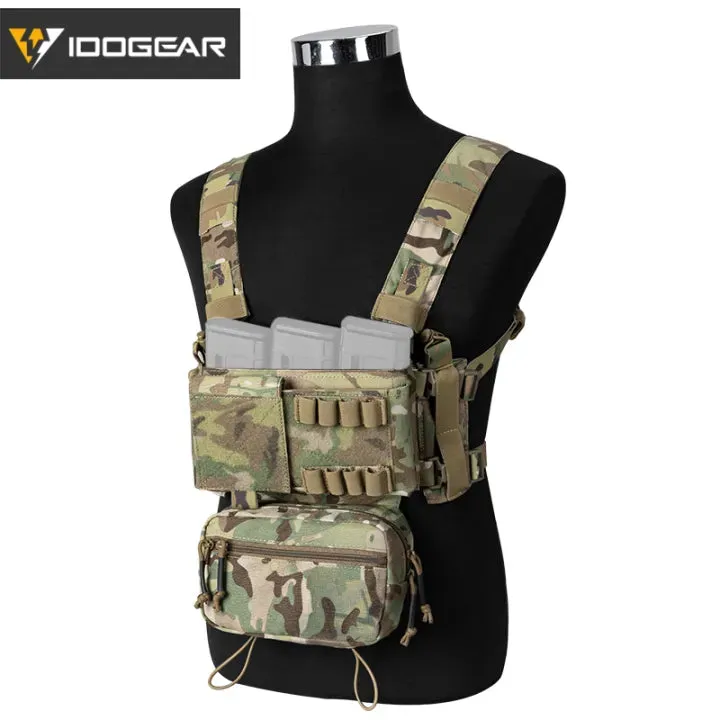 IDOGEAR MK3 Tactical Chest Rig Modular Lightweight Hunting Vest Full Set 5.56 Mag Pouch