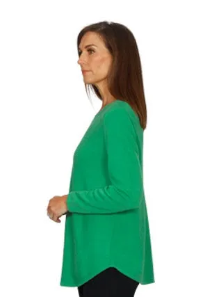 Jillian Soft Knit Curved Hem Jumper (Coral or Azure Only)