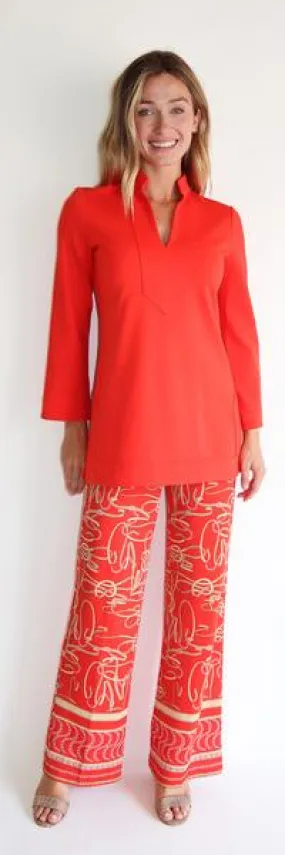 Jude Connally Chris Tunic Top Ponte Tangerine