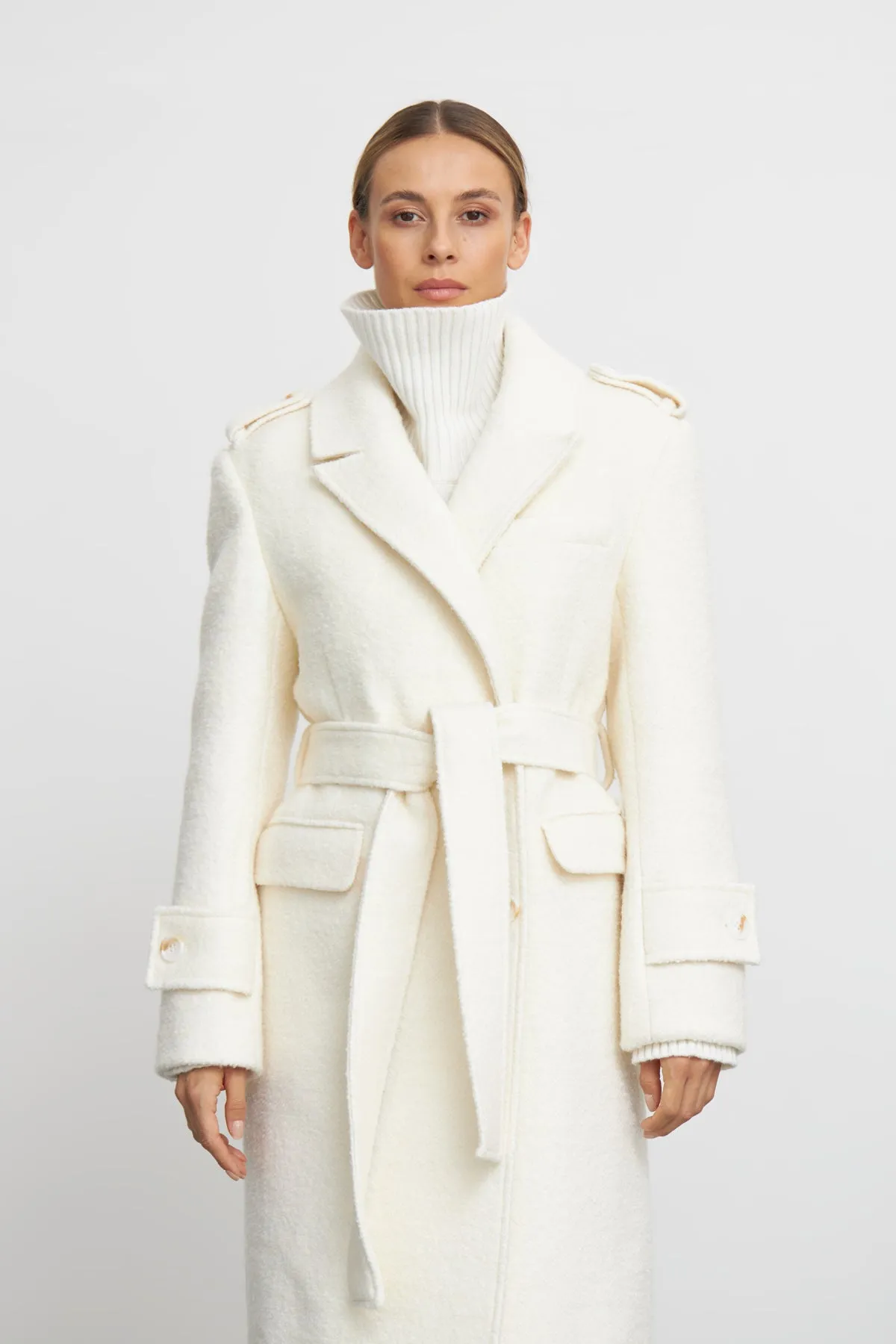 Kelby Coat - Boucle white