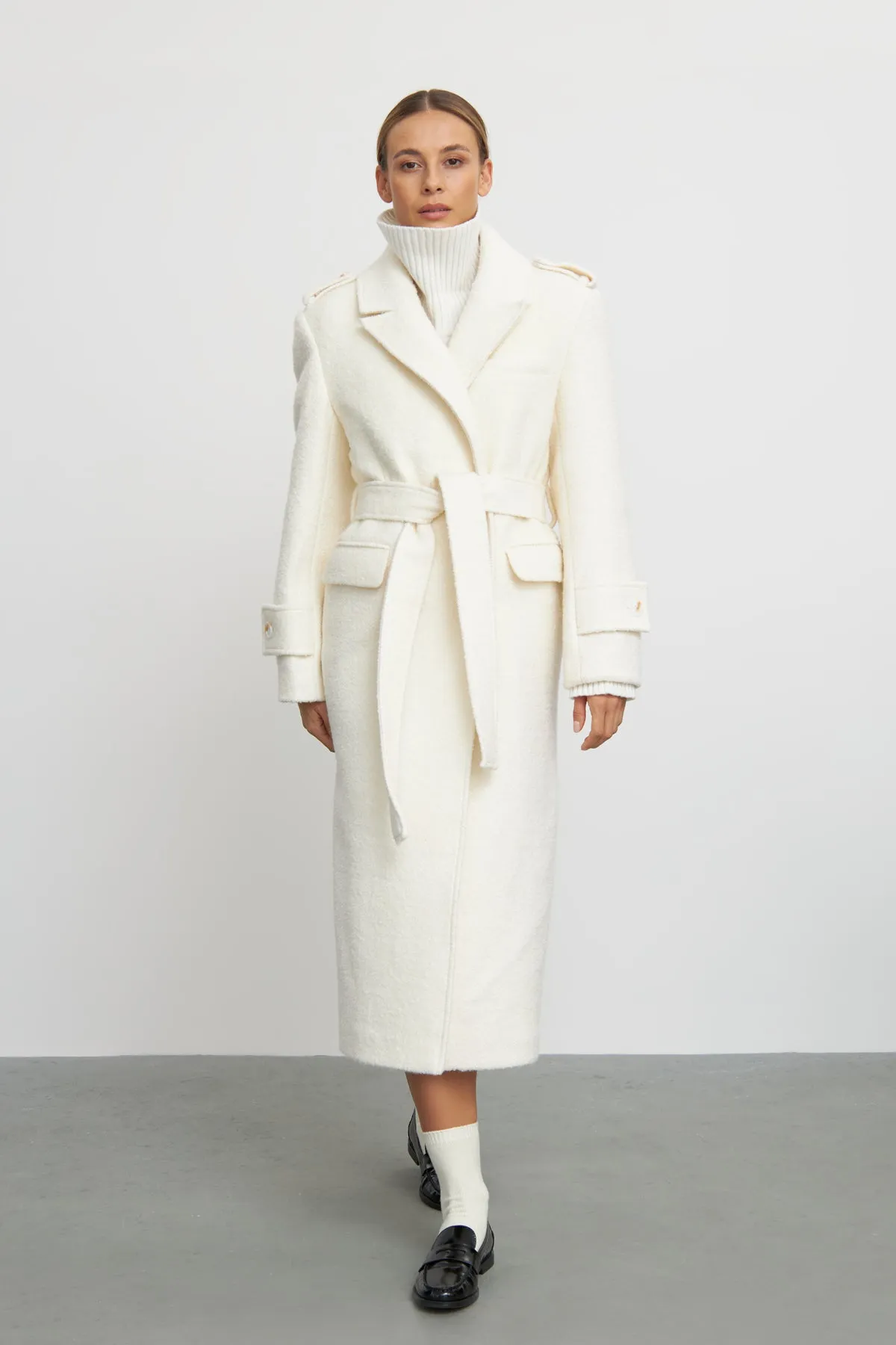 Kelby Coat - Boucle white