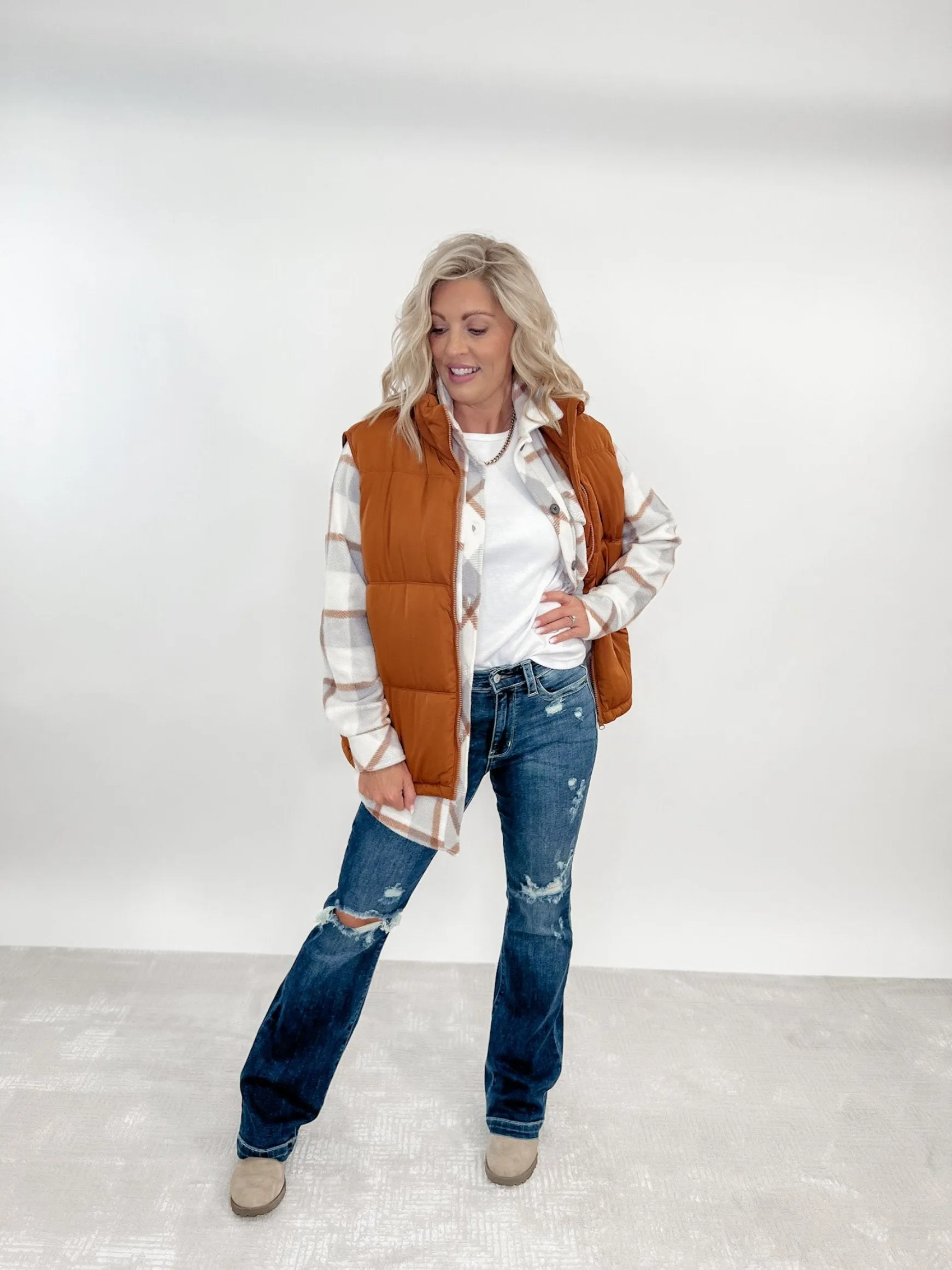 Kelsey Puffer Vest, Amber