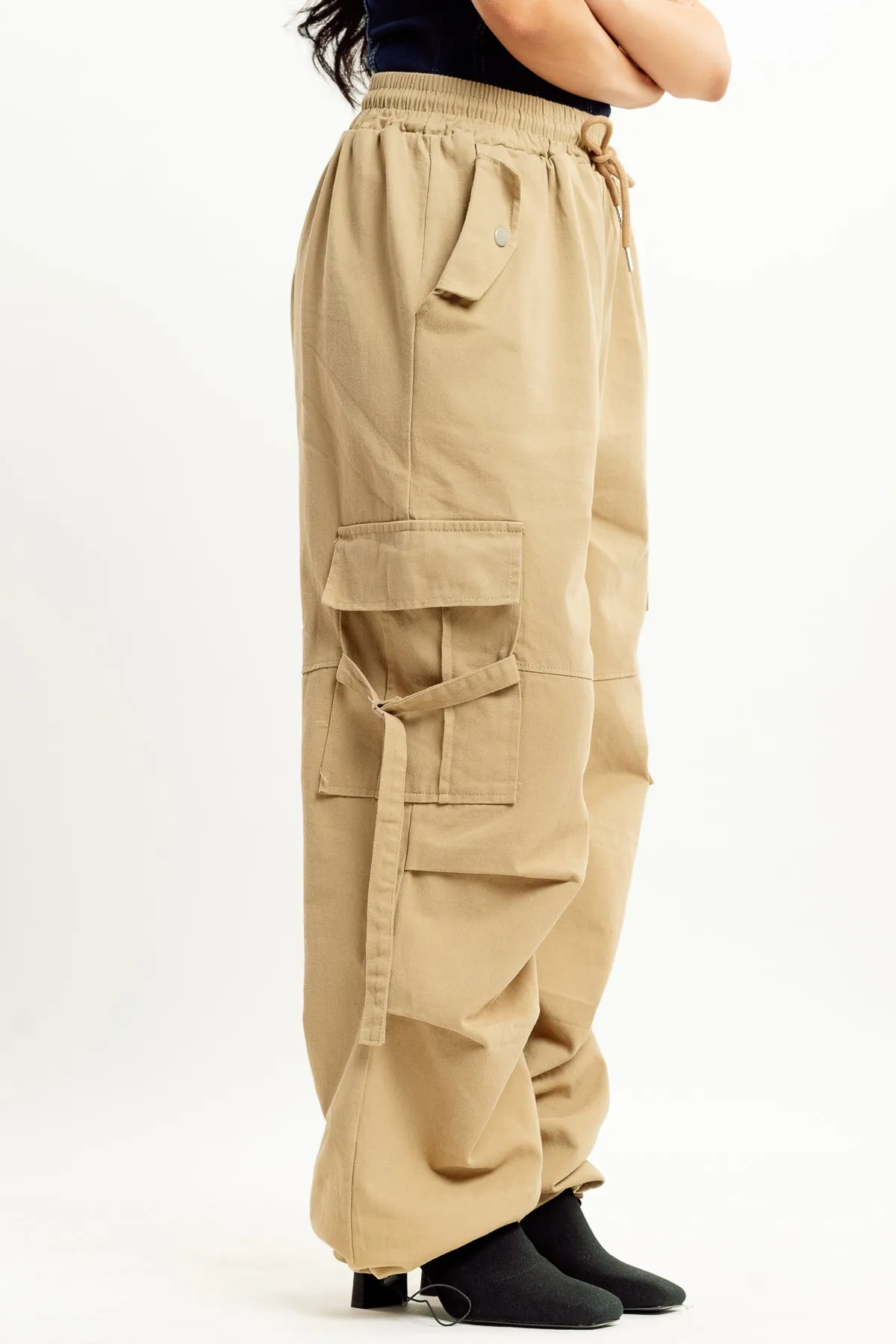 Khaki Street Style Cargo Pant