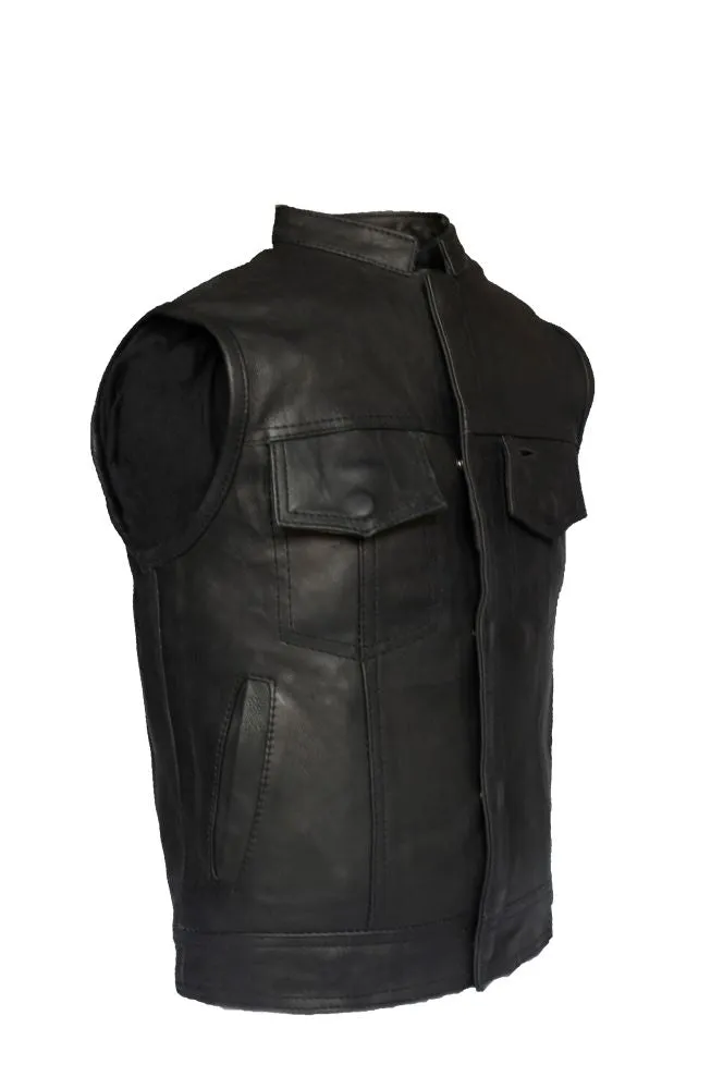 Kids Motorcycle Club Vest Premium Cowhide Leather