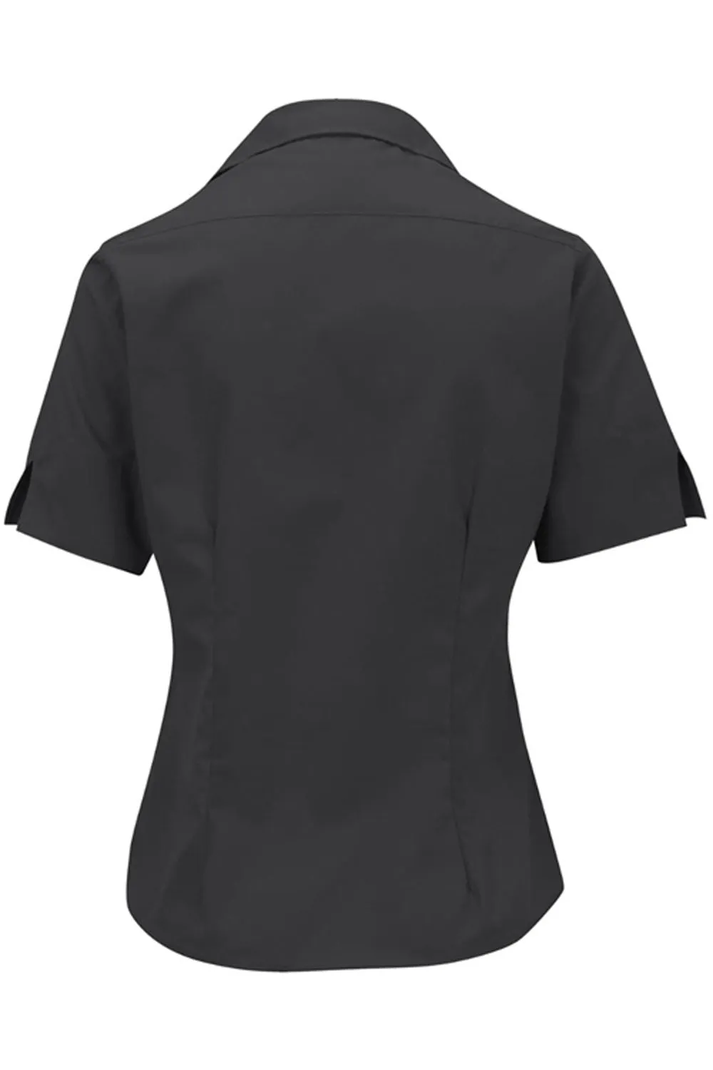 Ladies' Short Sleeve Poplin - Steel Grey