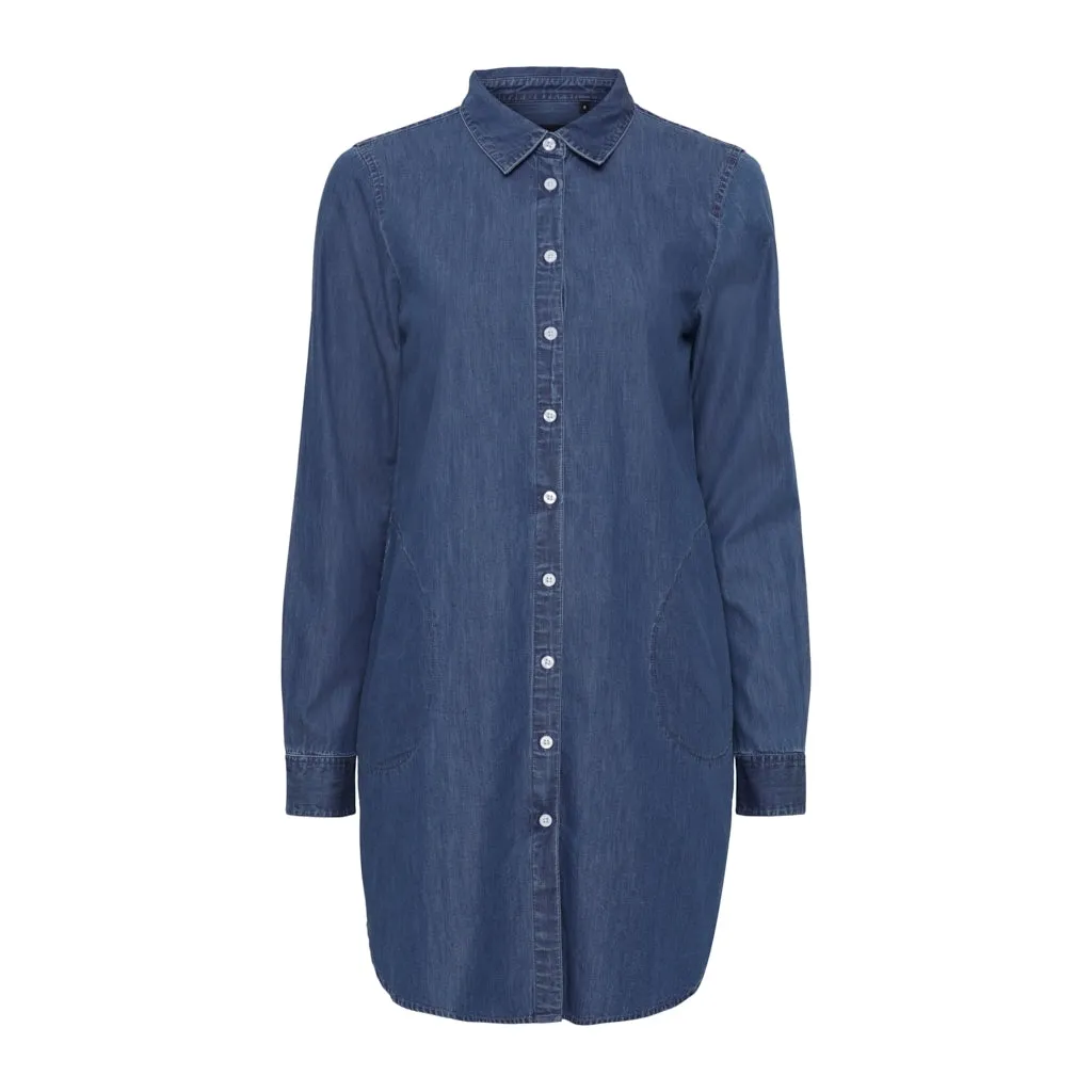 Linette Shirt Dress - Indigo