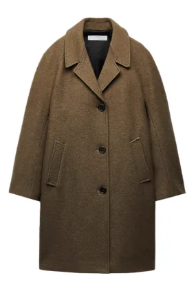 'Lisa' Collared Wool Blend Coat