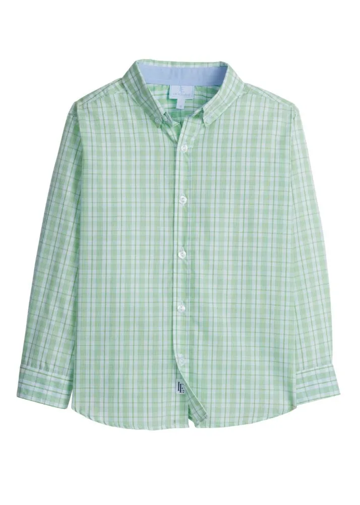 Little English Button Down Shirt Fairway Plaid 5102