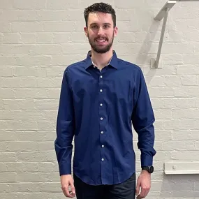 Long Sleeve Dress Shirt - Subtle Navy