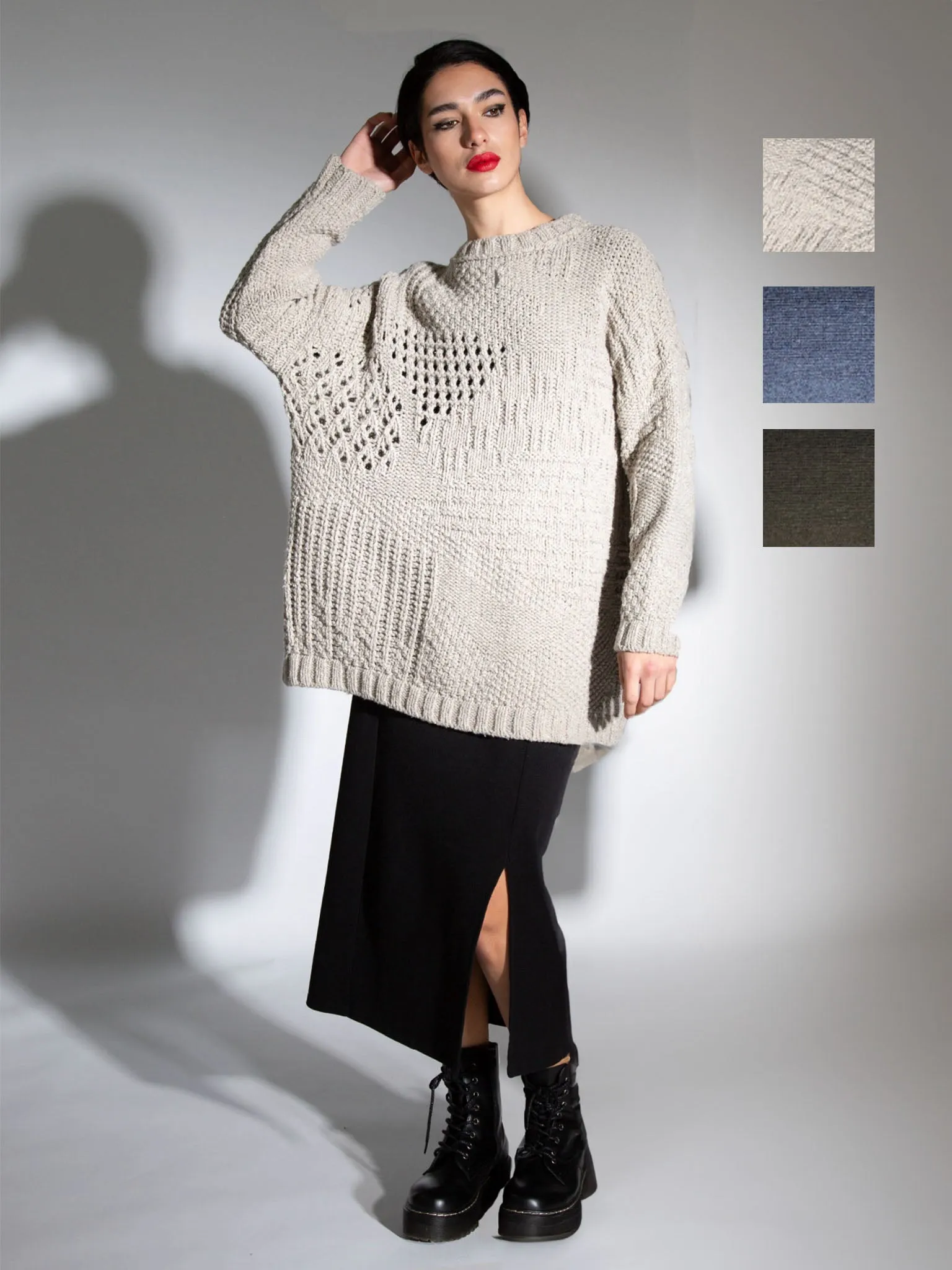 Lurdes Bergada Textured Woolly Jumper 844 - 3 Colours