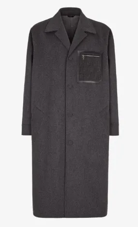 Luxurious Wool Elastane Man Coat